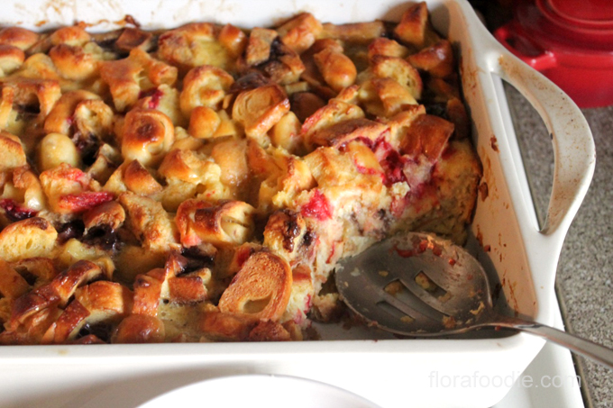leftover pastry bread pudding