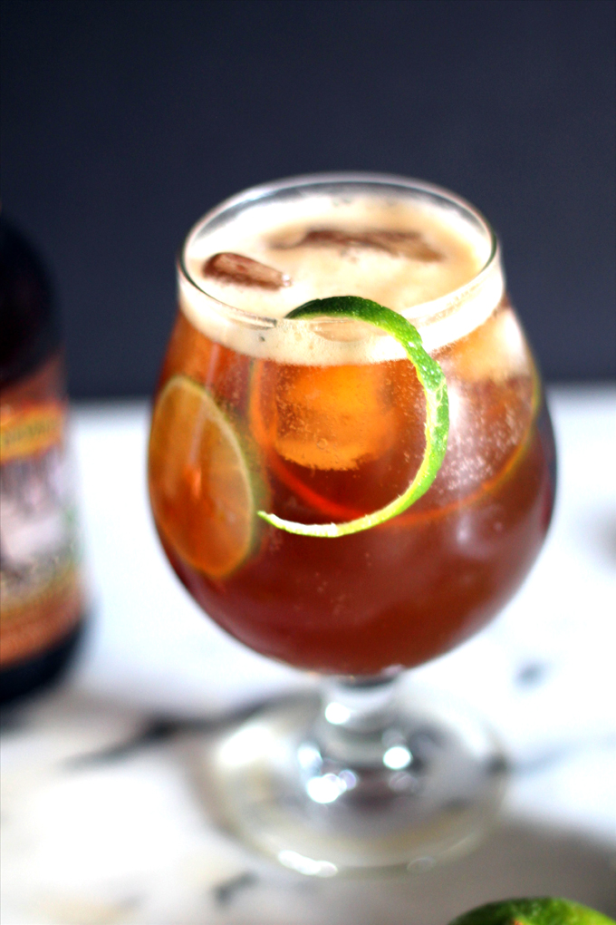 Maple Lime Bourbon Beer Cocktail