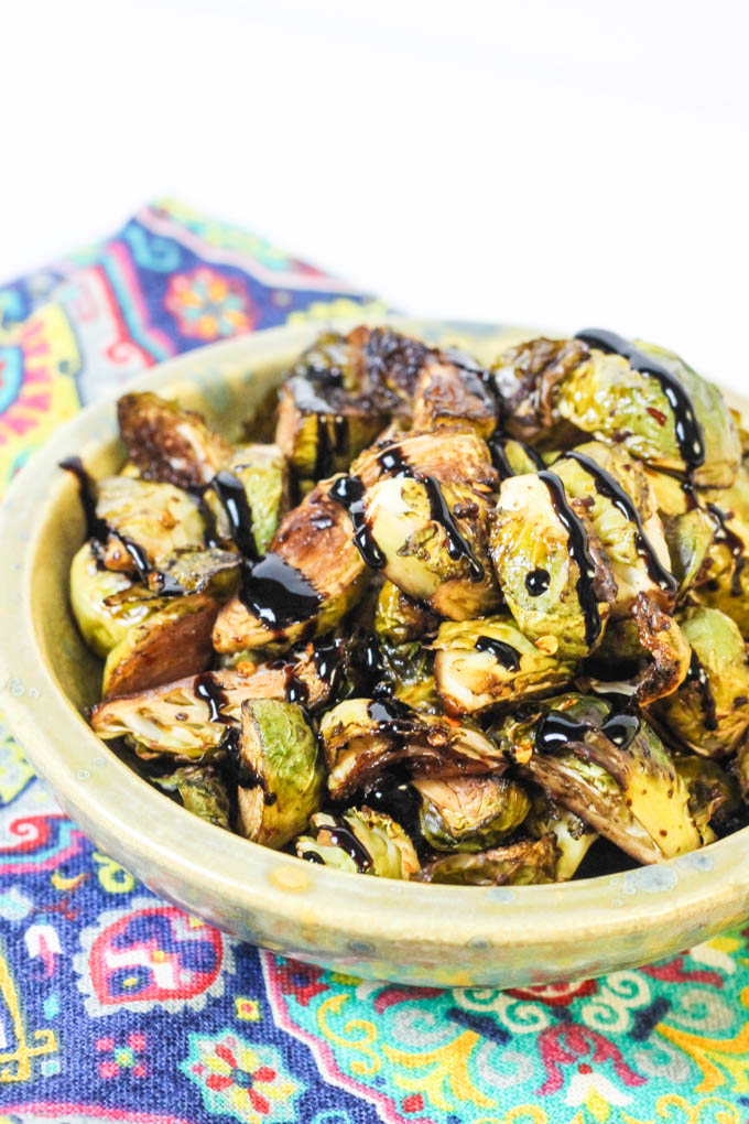 Balsamic + Maple Marinated Brussels Sprouts